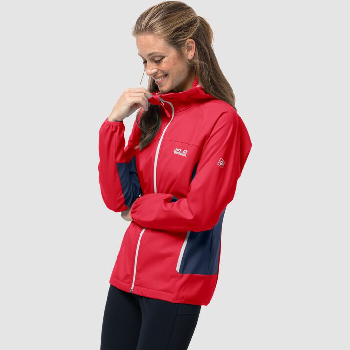 Chamarra Cortavientos Jack Wolfskin Eagle Peak 2 Mujer Rojos Mexico-4165389